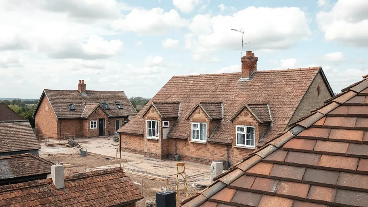 The site involved in Roofing in Faversham, near Whitstable, seen from a distance