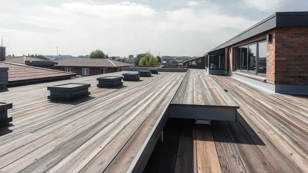 The building and ground relevant to Warm deck flat roof construction in Whitstable